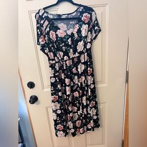 Torrid Floral Black Dress